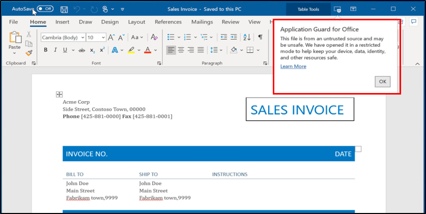 O365 Application Guard