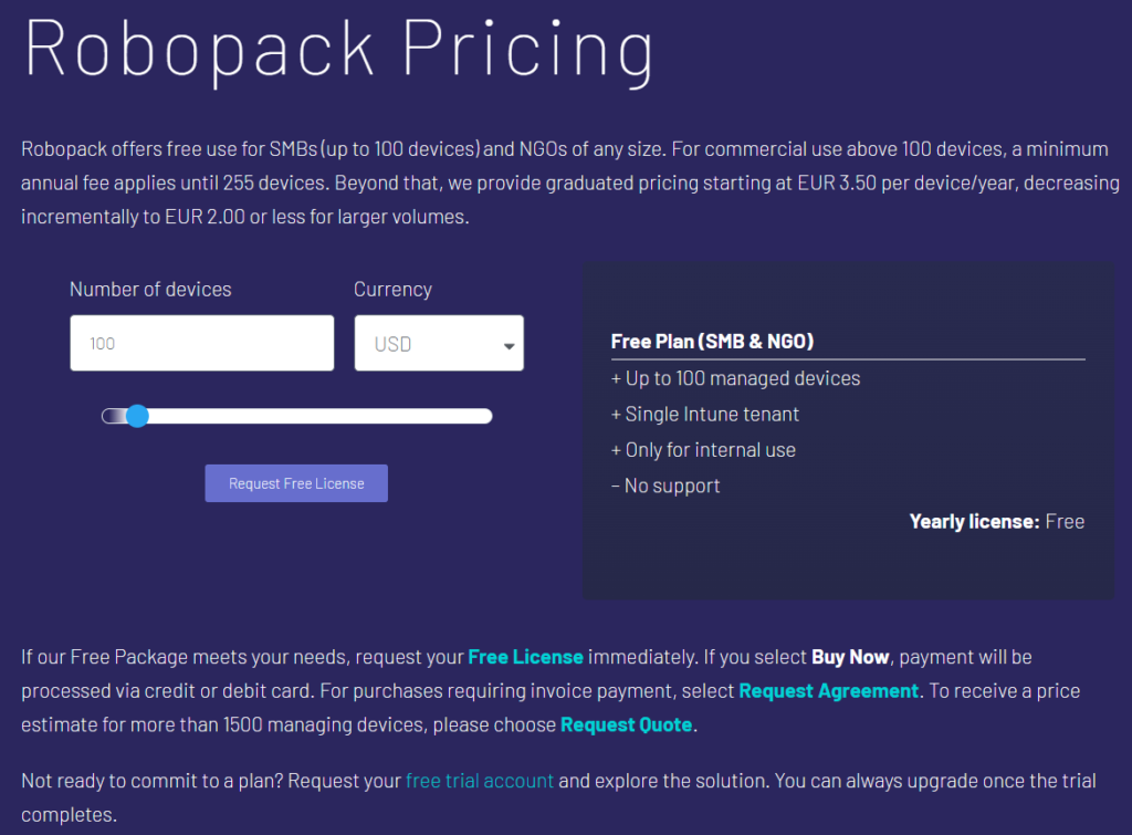 Robopack pricing