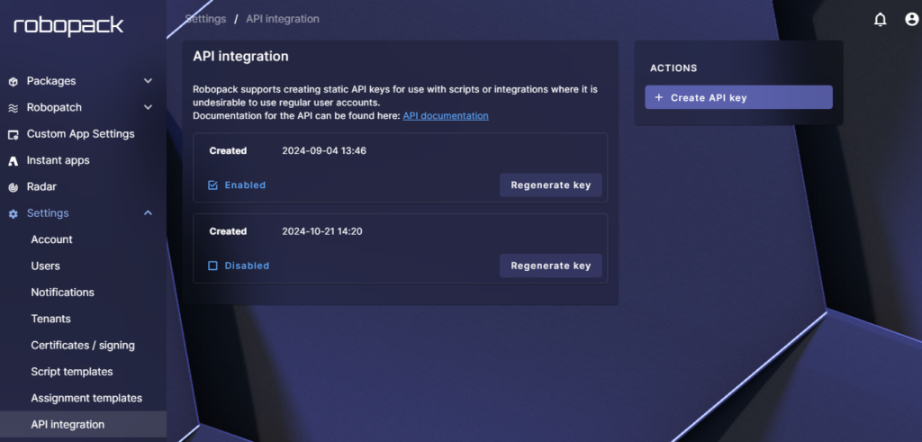 Robopack API integration