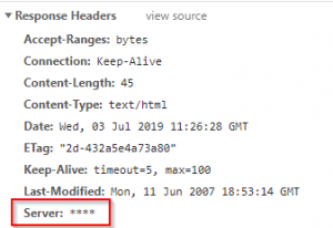 Apache Server Header Rewritten